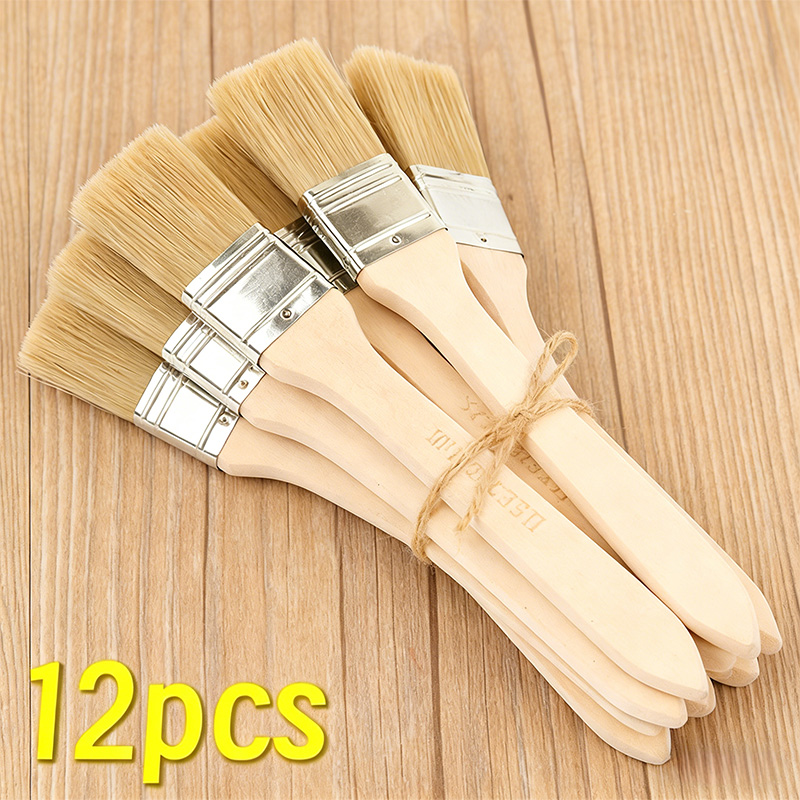 Wood Stain Brush - 1–24-teiliges professionelles Pinselset mit Holzgriff für