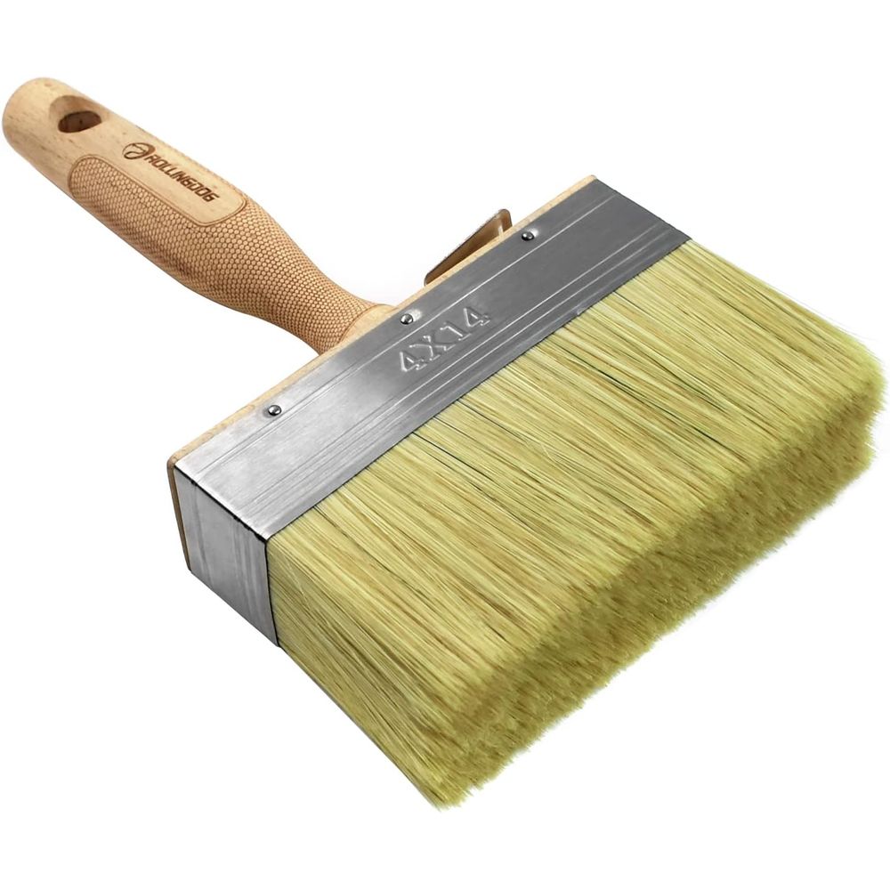 Wood Stain Brush - 5,5 Zoll Große Kalkwaschbürste - Holzgriff