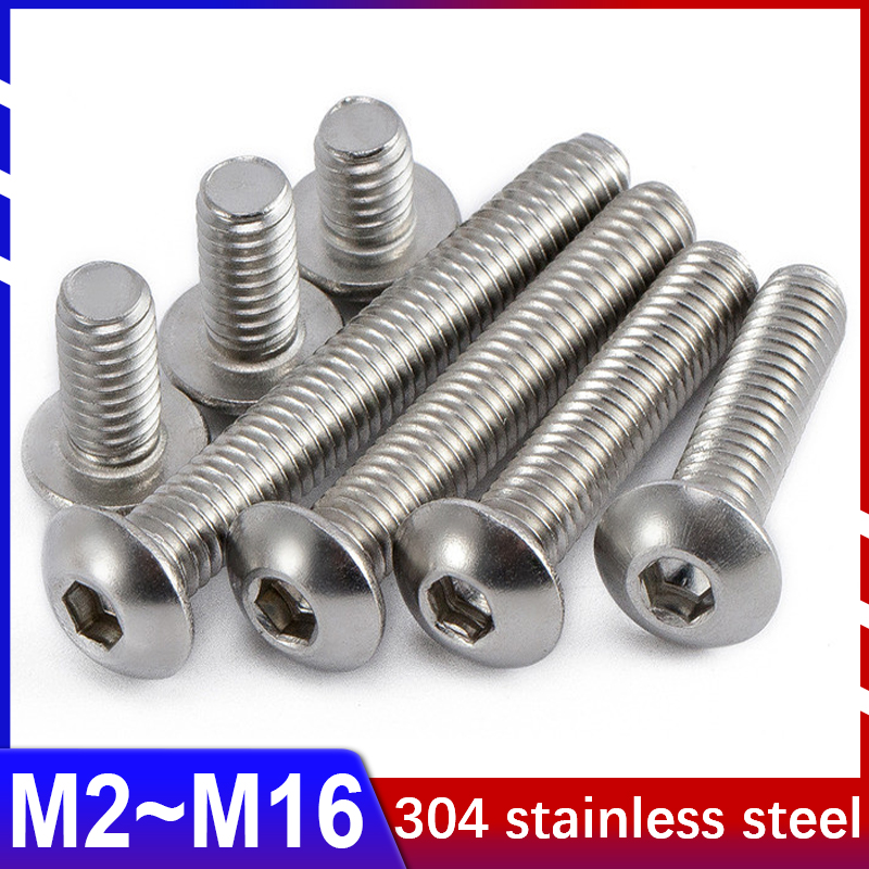 Deck Screw Stainless - Rundkopf-/Flachkopfschrauben aus Edelstahl 304, Innensechskantschrauben, runde