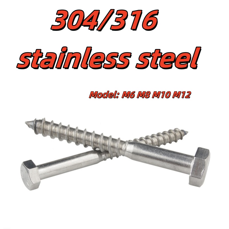Deck Screw Stainless - M6 ~ M12 Edelstahl-Halbgewinde mit externem