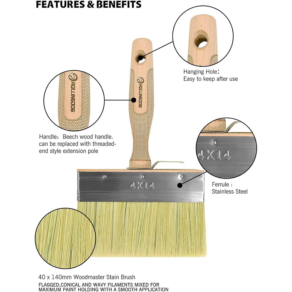 5,5 Zoll Große Kalkwaschbürste – Wood Stain Brush Bewertung und Preis