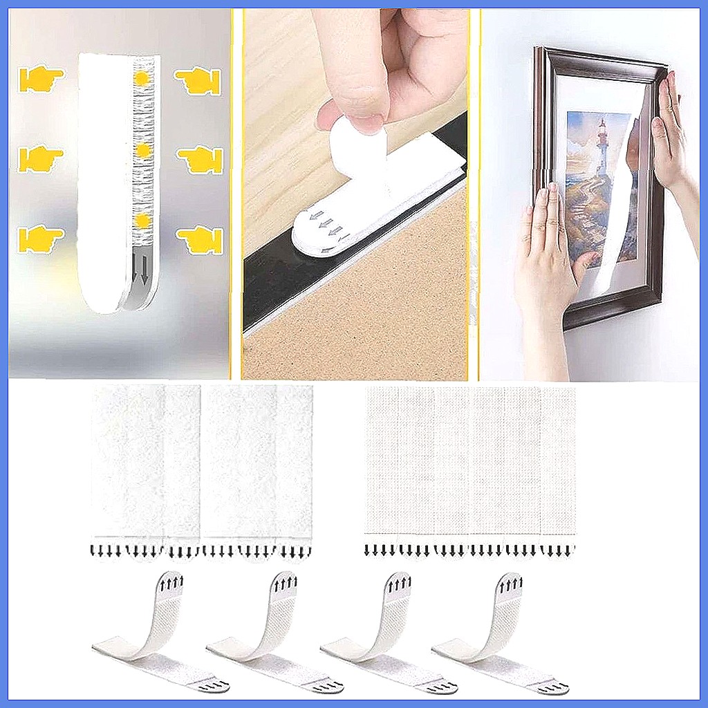 12 Paar Schwerlast-Bilderhaken – Picture Hanging Strip Bewertung und Preis